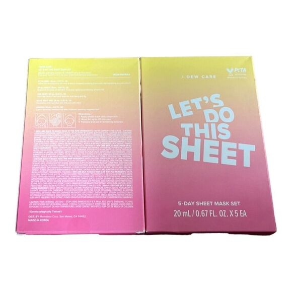 I Dew Care Lot 5 Day Sheet Mask x2, Cat & Bear Headband, Brush Set Cosmetics NEW - Picture 7 of 7